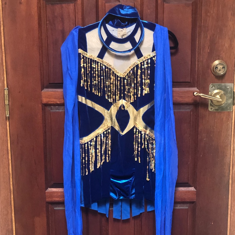Blue and Gold Dance/Halloween costume with accessories!